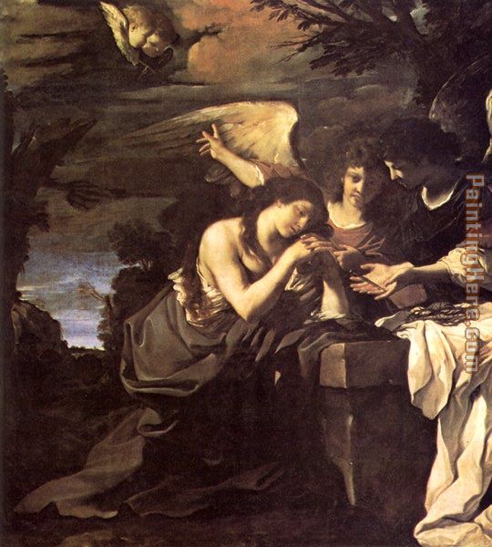 Guercino Magdalen and Two Angels